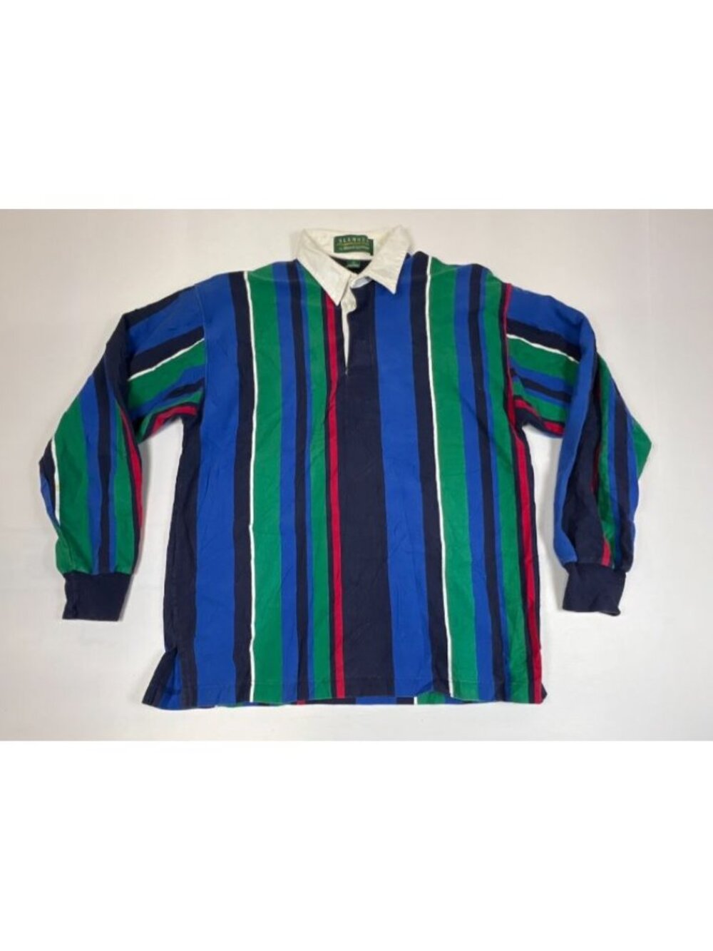Vintage Slammer by Munsingwear Men’s Large Multi-Stripe Cotton Rugby Shirt